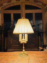 Load image into Gallery viewer, Antique 4 Arm Bouilotte Lamp, Solid Brass, Early 20th Century
