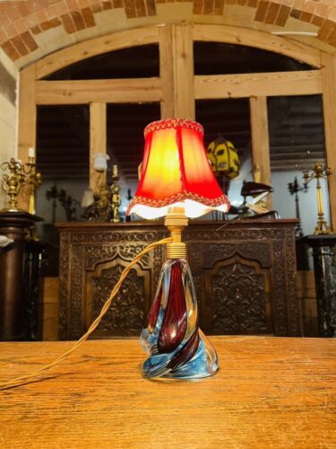 Vintage Mid-century Murano Sommerso Table Lamp