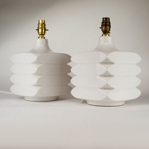 Rare Pair Cari Zalloni Designer Iconic Facette Table Lamps For German Steuler