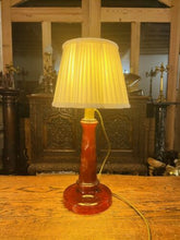 Load image into Gallery viewer, Antique Ruby Red Cut Glass Table Lamp
