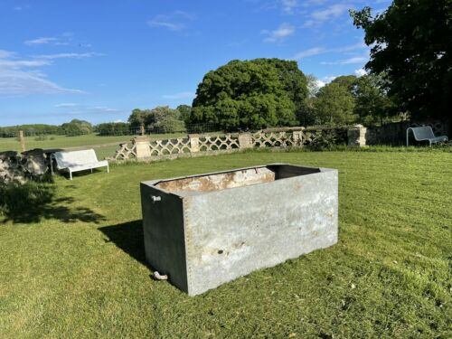 Huge Galvanised 19th Century Riveted Water Tank / Planter, From Stately Home