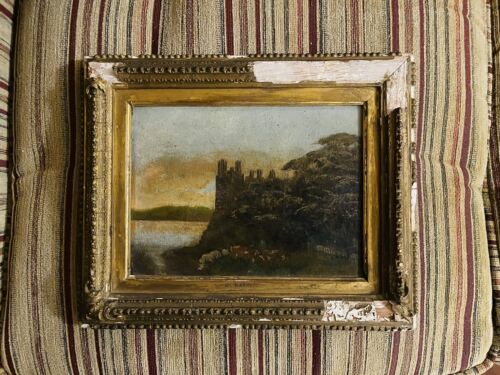 18th Century Oil Painting Of Beeston Castle By George Barret Senior