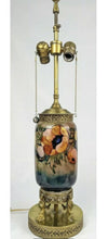 Load image into Gallery viewer, Rare William Moorcroft Pottery Flambe ANEMONE Flambe Poppies Lamp
