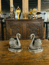 Load image into Gallery viewer, Pair Of Antique English Silver Plated Swans
