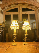 Load image into Gallery viewer, Antique Louis XV Style Bedside Lamps, Pair Table Lamps, French Ormolu Bronze
