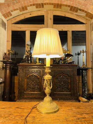 Antique 19th Century Bronze Table Lamp, Louis XVI Style