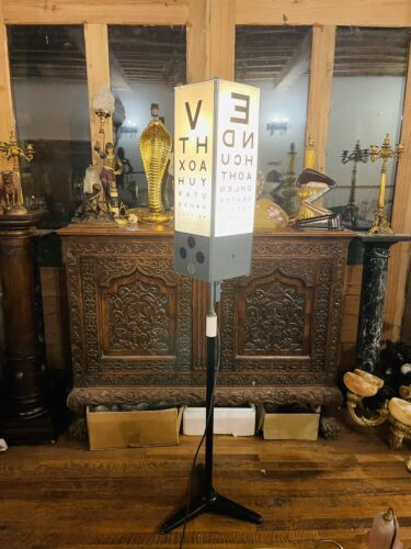 VINTAGE OPTICIANS EYE TEST LIGHT, FLOOR STANDING LAMP- RARE, BAR, MAN CAVE