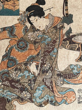 Load image into Gallery viewer, Utagawa Kuniyoshi- Original Woodblock Print, ‘The Shirabyôshi Dancer Kamegiku’
