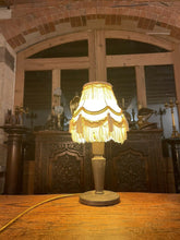 Load image into Gallery viewer, Antique Hand Beaten Pewter Table Lamp, Rewired
