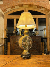 Load image into Gallery viewer, Large Antique Chinese Champleve Cloisonné Enamel Bronze Table Lamp
