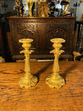 Load image into Gallery viewer, Pair Of Ormolu Bronze 18th/19th Century Candlesticks, Louis XVI
