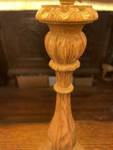 Load image into Gallery viewer, Rustic French Farmhouse Chic Table Lamp, Antique Pitch Pine Lamp
