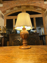 Load image into Gallery viewer, Antique Jacobean Style Hand Carved Oak Table Lamp
