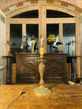 Load image into Gallery viewer, Gilded Bronze Louis XV Table Lamp, Vintage ‘Lucien Gau’, Rococo
