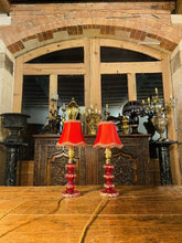 Load image into Gallery viewer, Vintage Murano ‘Barovier &amp; Toso’ Pair of Table Lamps, Venetian Glass Lighting
