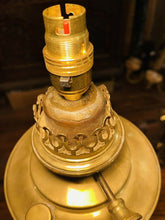 Load image into Gallery viewer, Antique Victorian Brass Oil Lamp, Table Lamp, “English Juno” By Veritas
