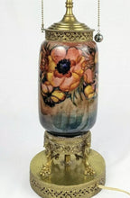 Load image into Gallery viewer, Rare William Moorcroft Pottery Flambe ANEMONE Flambe Poppies Lamp
