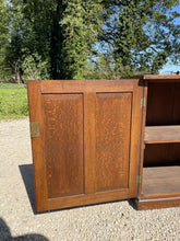 Load image into Gallery viewer, Early 20th Century Antique Quartersawn Oak School Cabinet, Housekeepers Cupboard
