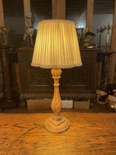 Load image into Gallery viewer, Rustic French Farmhouse Chic Table Lamp, Antique Pitch Pine Lamp
