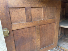 Load image into Gallery viewer, Antique English Oak Library Bookcase, Arts &amp; Crafts Style
