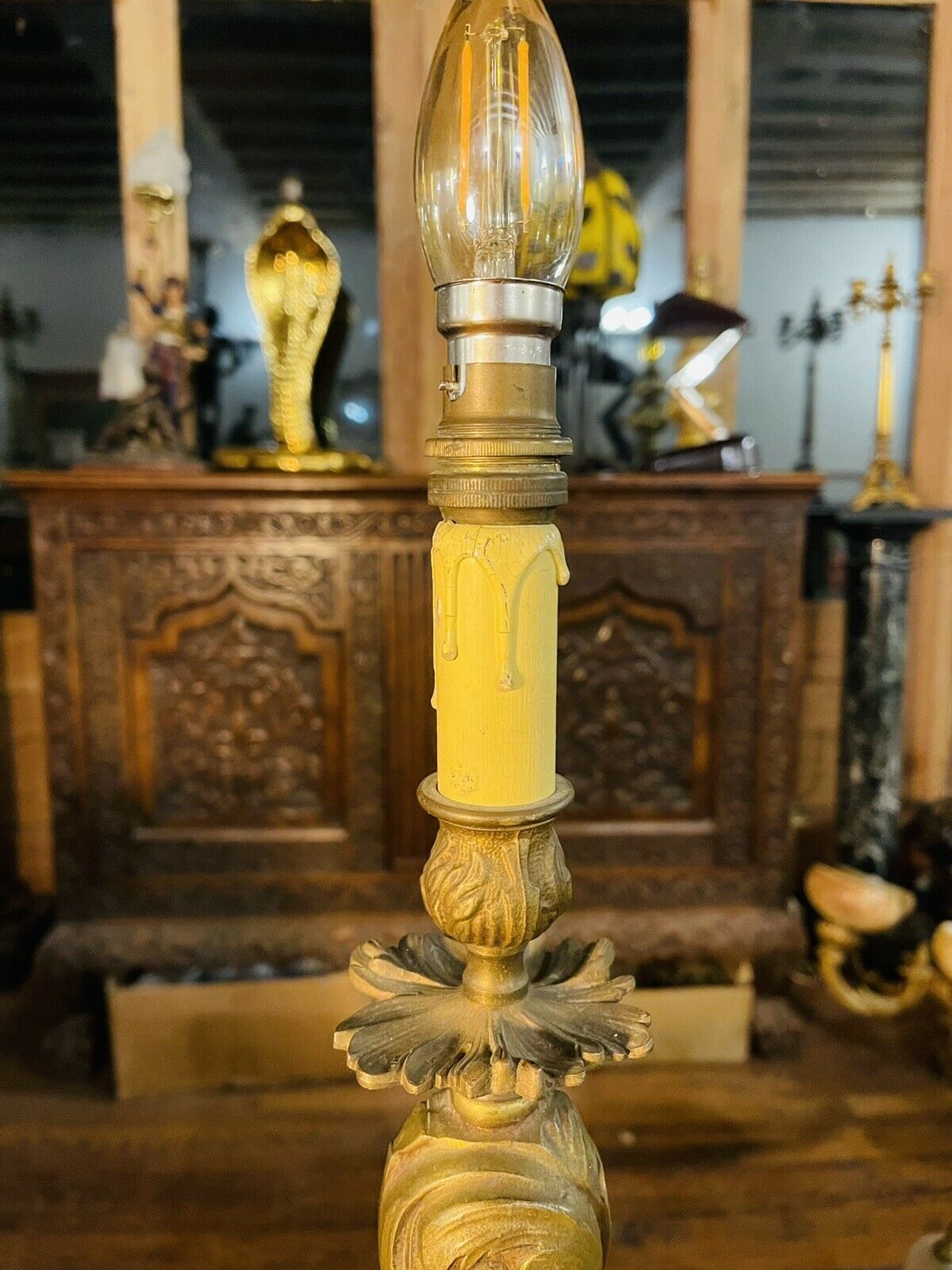 Lucien Gau Lampe Banquier Style LOUIS XVI Lampe de table