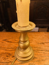 Load image into Gallery viewer, Pair Of Antique Dutch Style Solid Brass Table Lamps, Candlesticks
