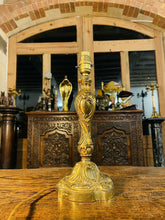 Load image into Gallery viewer, 19th Century Gilded Bronze Rococo Table Lamp, Antique French
