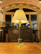 Load image into Gallery viewer, Antique English Brass Corinthian Table Lamp, Rewired, (Pair Available)
