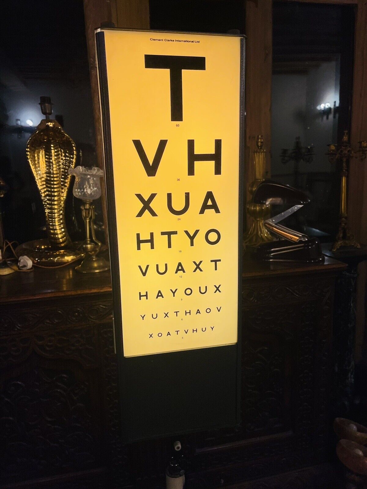Vintage Opticians Eye Test Light Box
