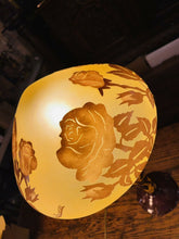 Load image into Gallery viewer, Vintage French Cameo Glass Table Lamp By “La Rochere” Art Nouveau Style
