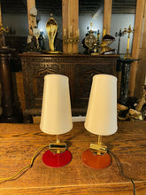 Load image into Gallery viewer, Pair Of Mid Century Gold Plated Spanish Table Lamps, By ‘Milan’
