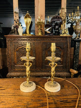 Load image into Gallery viewer, Antique Pair of Cherub Table Lamps
