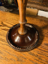 Load image into Gallery viewer, Antique English Carved Mahogany Table Lamp, Edwardian Lighting
