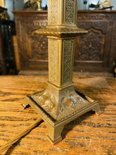 Load image into Gallery viewer, 19th Century Gothic Bronze Table Lamp, Pugin Style (pair Available)
