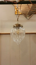 Load image into Gallery viewer, Antique French Glass &quot;Acorn&quot; Pendant Light
