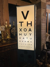 Load image into Gallery viewer, VINTAGE OPTICIANS EYE TEST LIGHT, FLOOR STANDING LAMP- RARE, BAR, MAN CAVE
