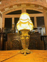 Load image into Gallery viewer, Antique Louis XVI Gilded Brass Table Lamp,
