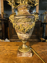 Load image into Gallery viewer, Large 19th Century Louis XVI Breccia Marble &amp; Ormolu Bronze Table Lamp,
