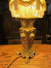 Load image into Gallery viewer, Antique Louis XVI Gilded Brass Table Lamp,
