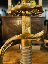 Load image into Gallery viewer, 19th Century Antique Prussian Officers Sword Candlestick Pair
