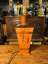 Load image into Gallery viewer, Vintage Art Deco Style Burr Walnut &amp; Thuya Table lamp, Inlaid Marquetry
