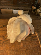 Load image into Gallery viewer, Antique Baroque Hand Carved Alabaster Table Lamp Of Cherub &amp; Sea Shell,
