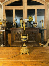 Load image into Gallery viewer, Italian Marble &amp; Brass Table Lamp By ‘Brevettato’, Louis XIV Style
