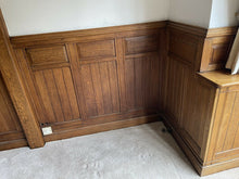 Load image into Gallery viewer, Antique Arts &amp; Crafts English Oak Panelling, Complete Room, Over 14 Metres
