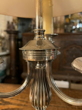 Load image into Gallery viewer, Bouillotte Triple Branch Lamp - Silver Plated - French Empire - Napoleonic
