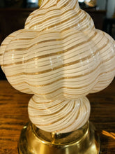 Load image into Gallery viewer, Murano Latticino Ribbon Glass Table Lamp By ‘Dino Martens’ Mid Century
