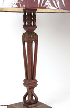 Load image into Gallery viewer, Pair Of Antique Carved English Walnut Table Lamps, Early 20th C
