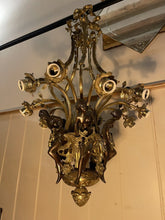 Load image into Gallery viewer, 19th Century Gilt &amp; Patinated Bronze Antique French Chandelier
