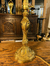 Load image into Gallery viewer, 19th Century Gilded Bronze Rococo Table Lamp, Antique French
