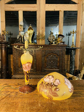 Load image into Gallery viewer, Vintage French Cameo Glass Table Lamp By “La Rochere” Art Nouveau Style
